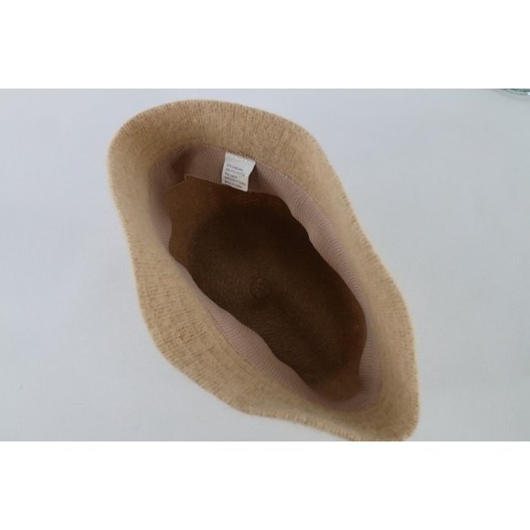 Vintage 90s Streetwear Blank Angora Blend Knit Bucket Hat Cap Beige Womens OS main image 6